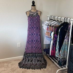 Boho style Express brand high neck maxi dress. Size Medium.